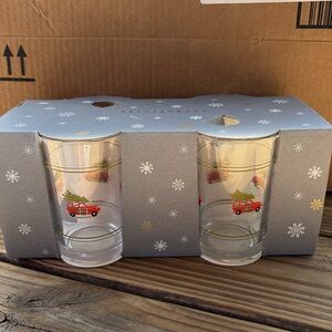 Pottery Barn Woody Car Set Of 4 Glasses BNIB